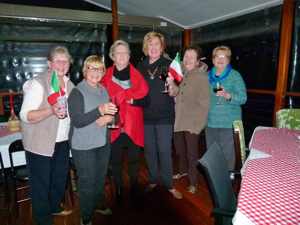 Centenary Evening VIEW Club members Lyn Holmes, president Gaynor Hooper, Sandra Burgoyne, Helen Brunner, Julie McKinnon and Wendy Donaldson enjoy the Bella Italia fundraising night.